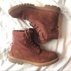EUC Maroon Timberland Women’s Boots